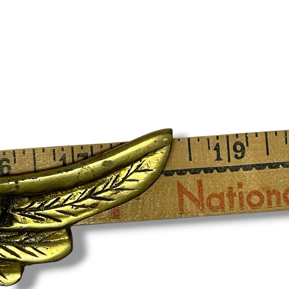 American Bald Eagle with Spread Wings Cast Iron Brass Wall Plaque 18" Patriotic - Picture 9 of 11